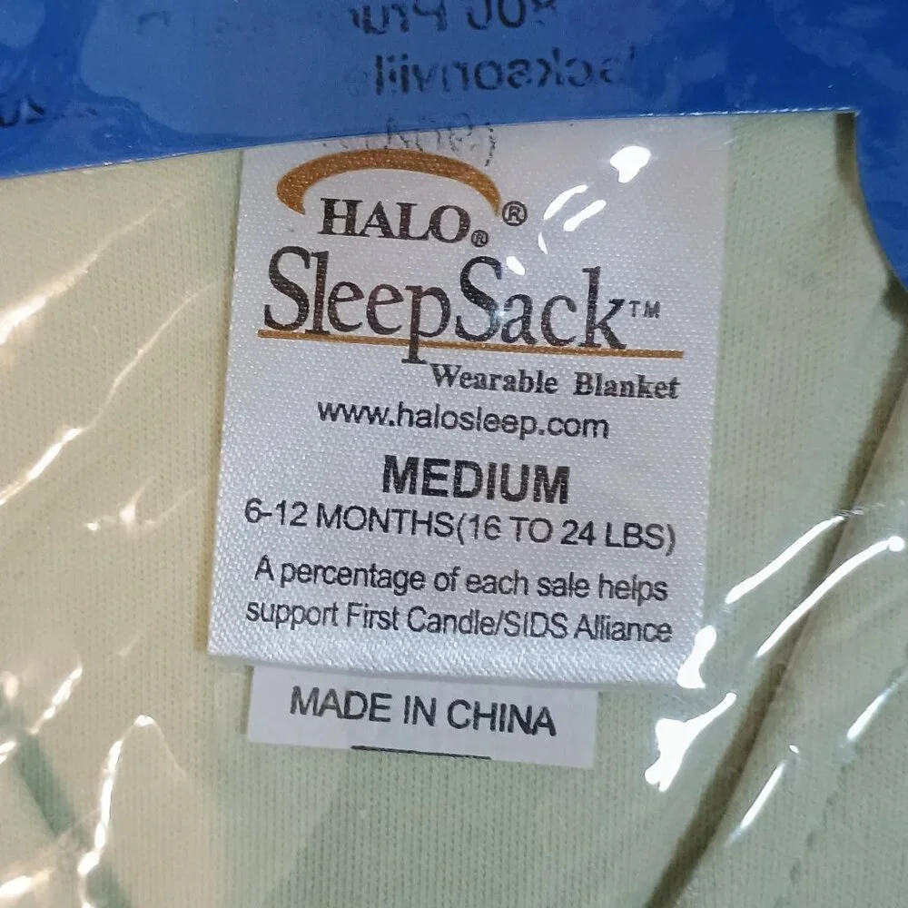 HALO/SleepSack Wearable Blanket/Unisex Medium 6-12M/Light Green 16-24lbs**